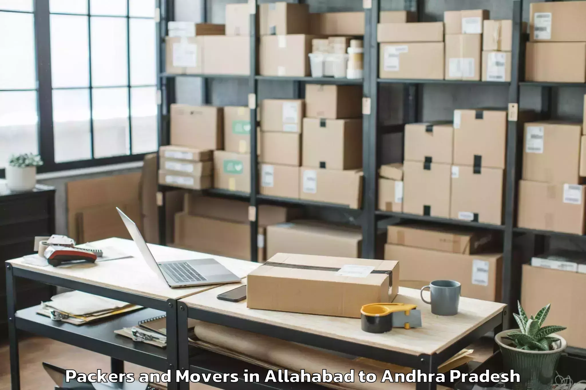 Reliable Allahabad to Nallajerla Packers And Movers